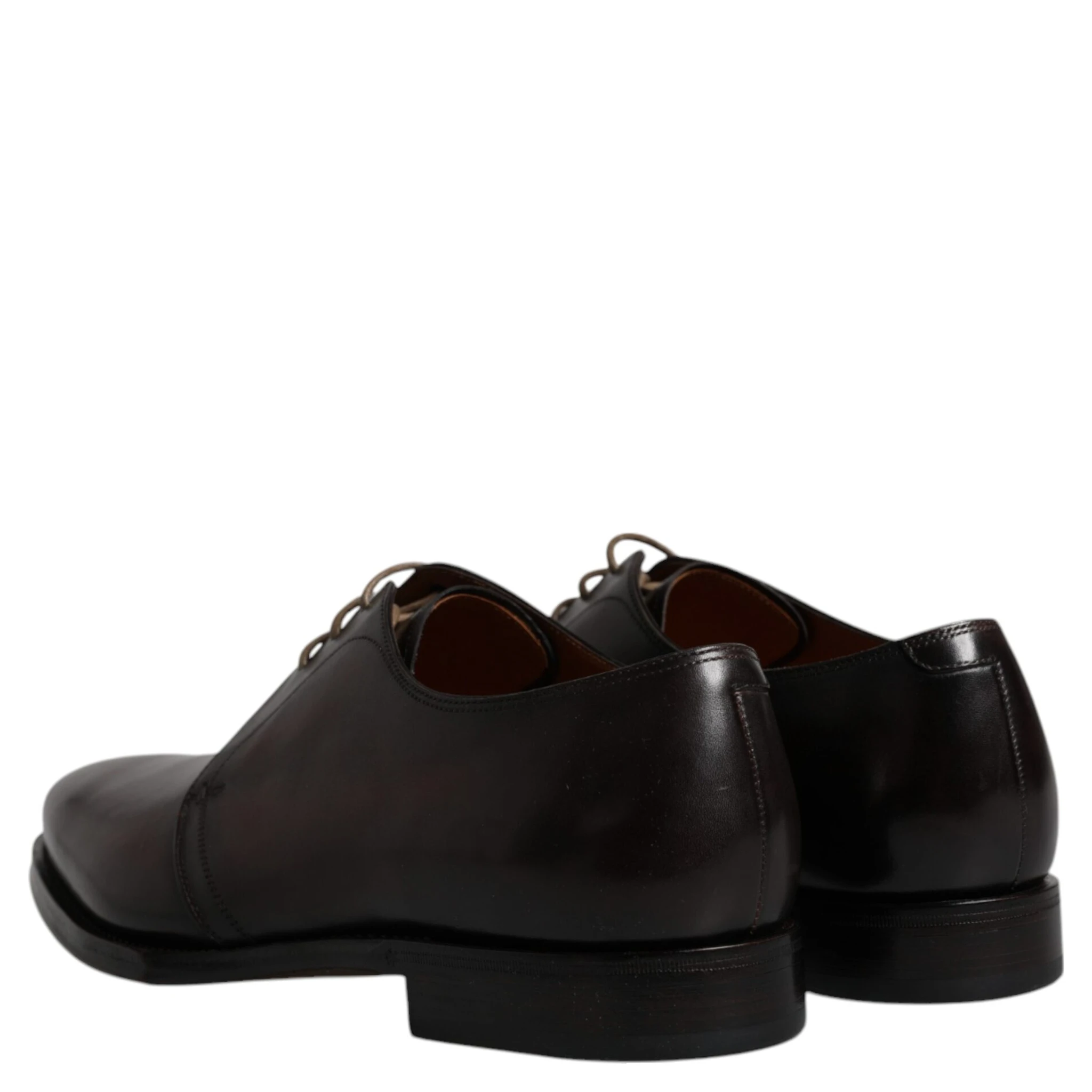 Black Leather Lace Up Men Derby Formal Shoes