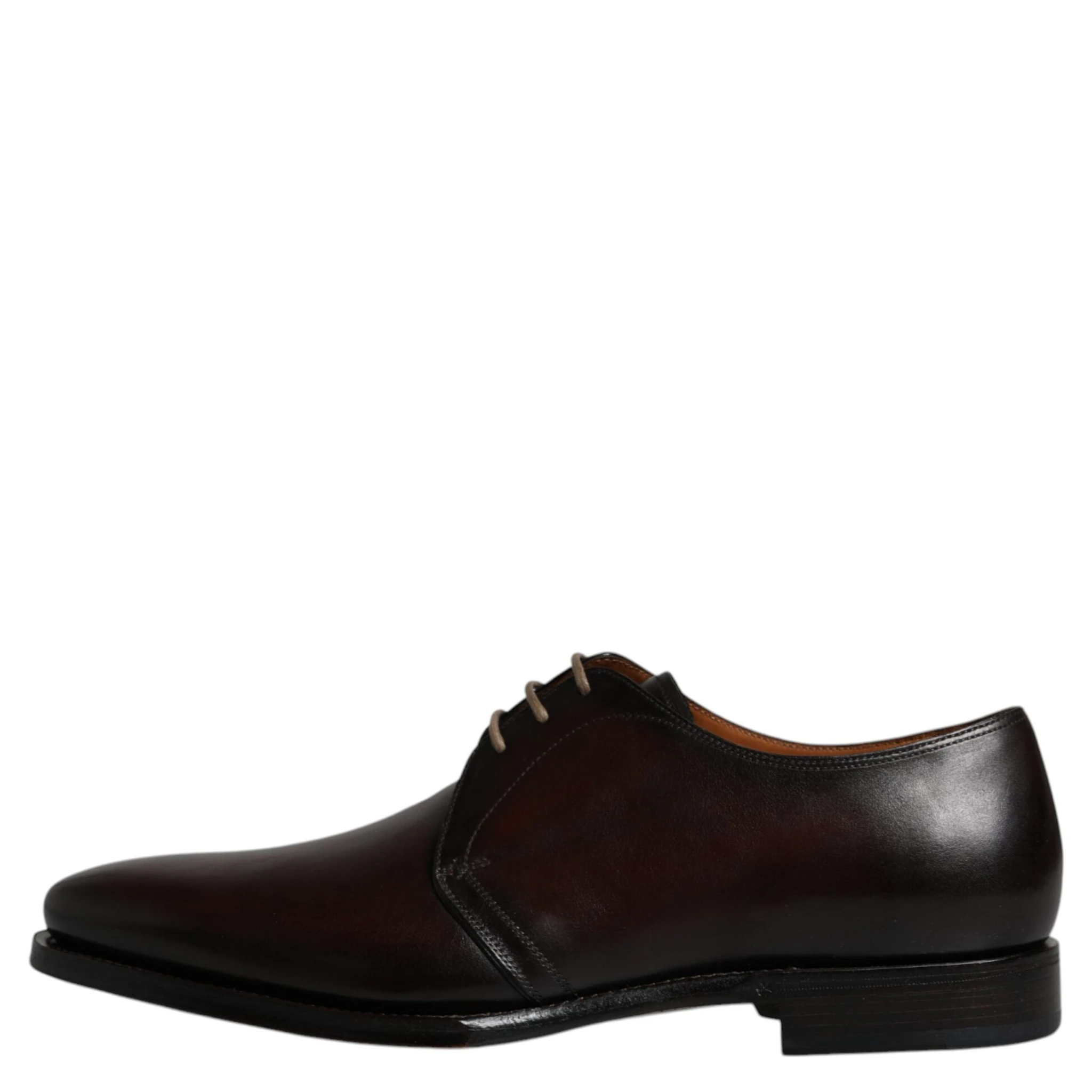 Black Leather Lace Up Men Derby Formal Shoes