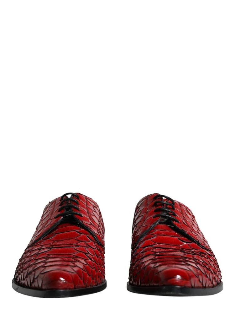 Red Textured Varnished Derby Men Formal Shoes alternative