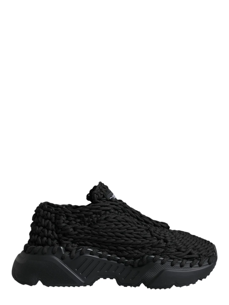 Black Knitted Daymaster Sneakers Shoes