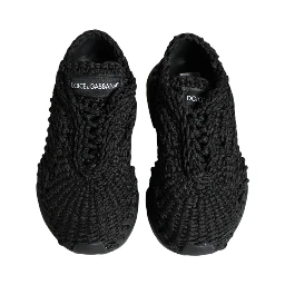 Black Knitted Daymaster Sneakers Shoes