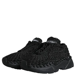 Black Knitted Daymaster Sneakers Shoes