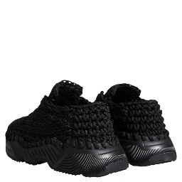 Black Knitted Daymaster Sneakers Shoes