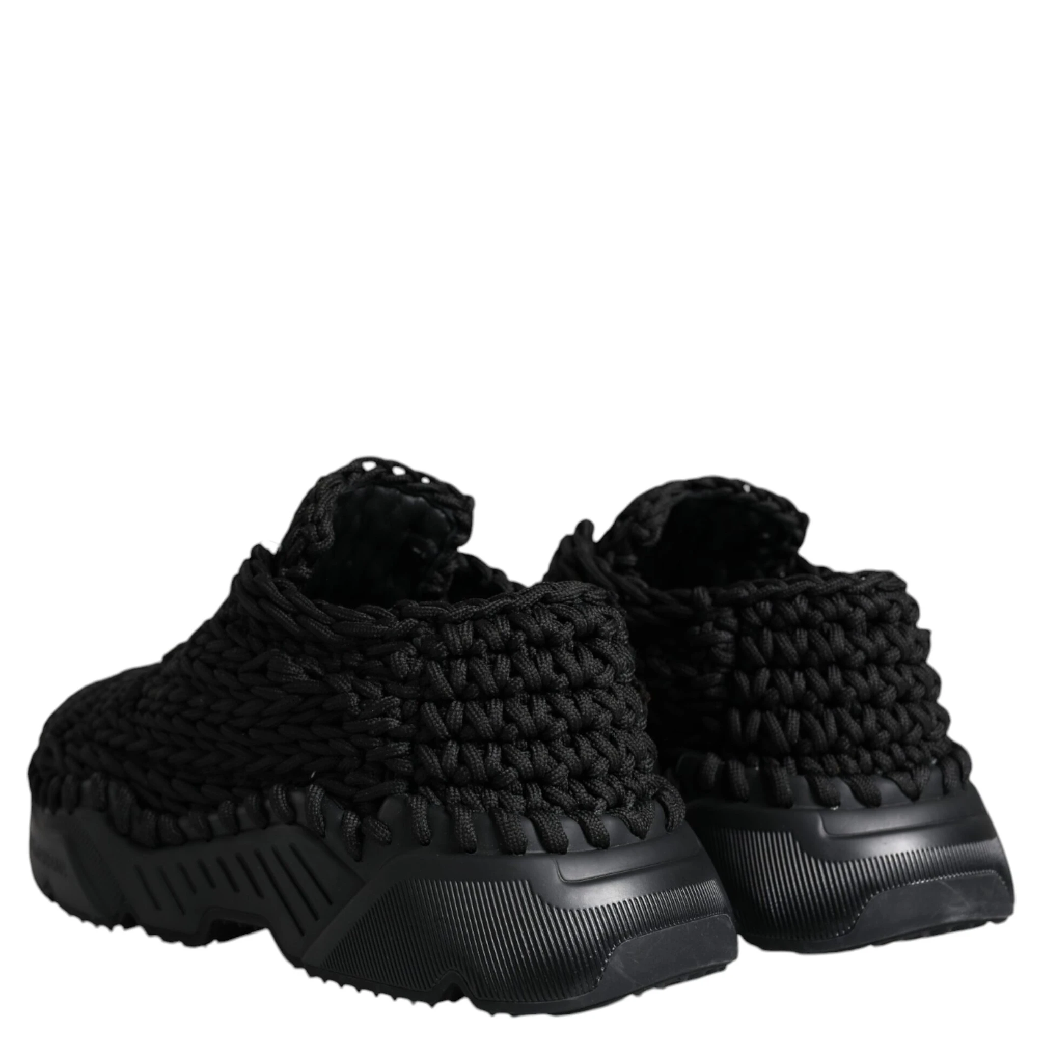 Black Knitted Daymaster Sneakers Shoes