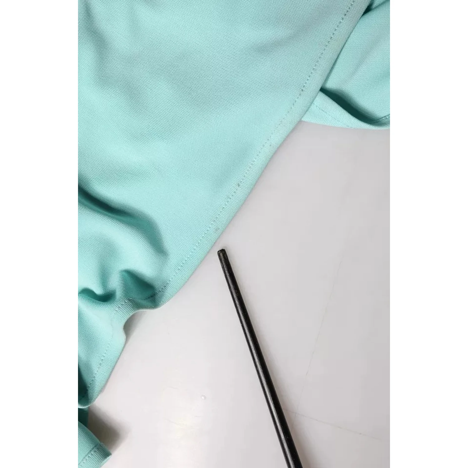 Light Blue Jersey Long Drape One Shoulder Dress