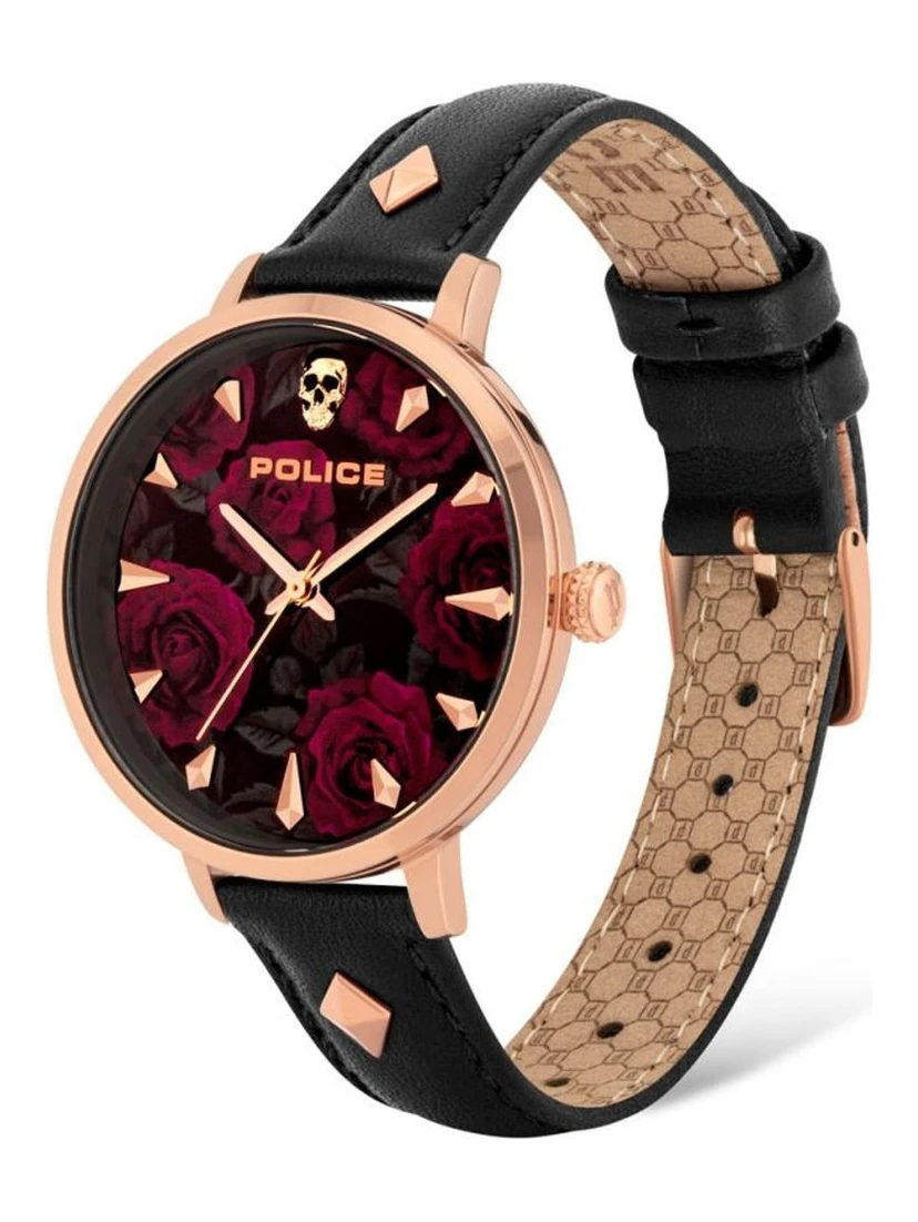 Black Leather Dress Watch