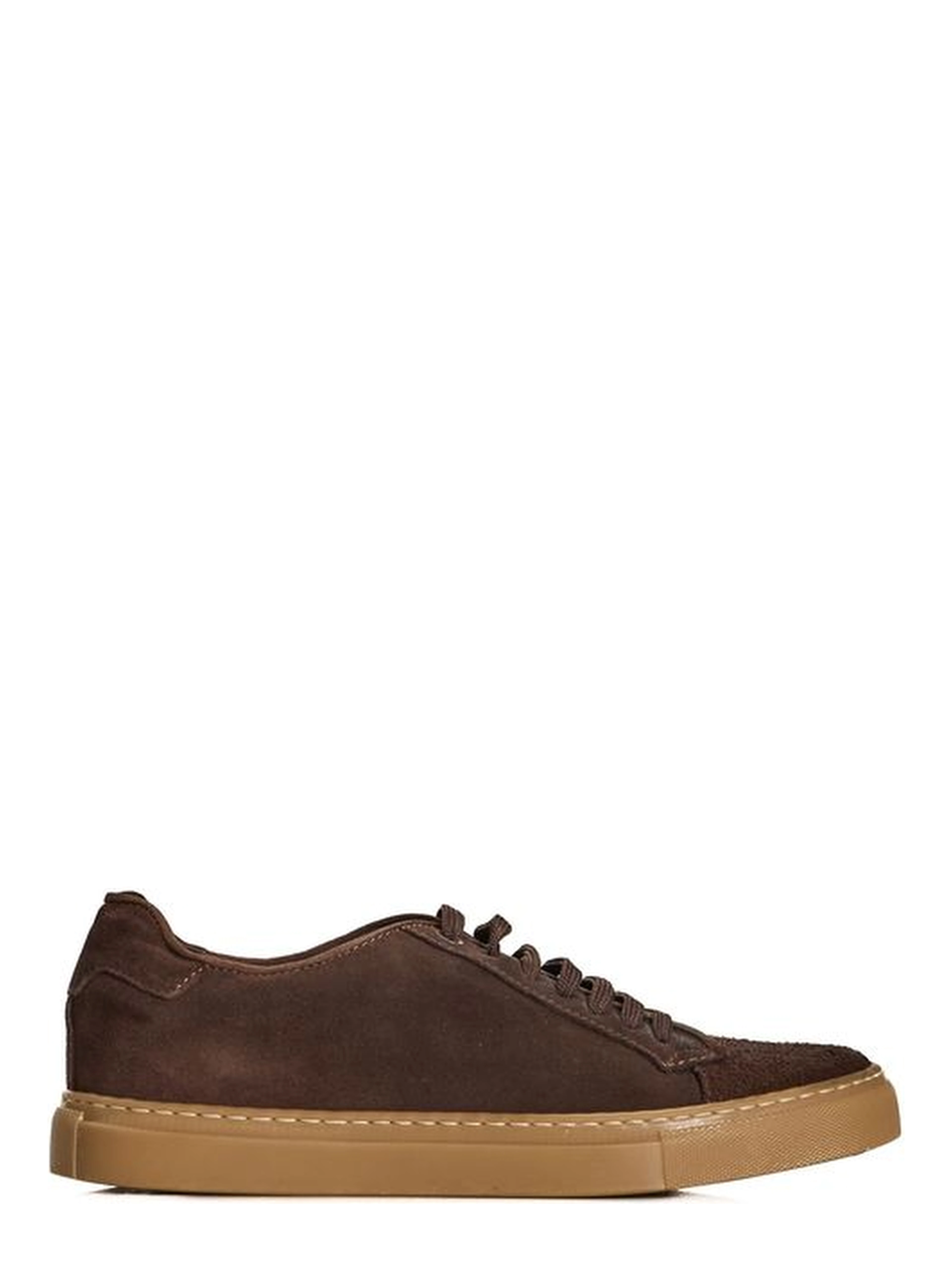 Brown calfskin men's sneakers