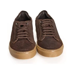 Brown calfskin men's sneakers