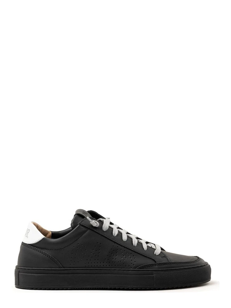 Black Leather Athletic Sneakers