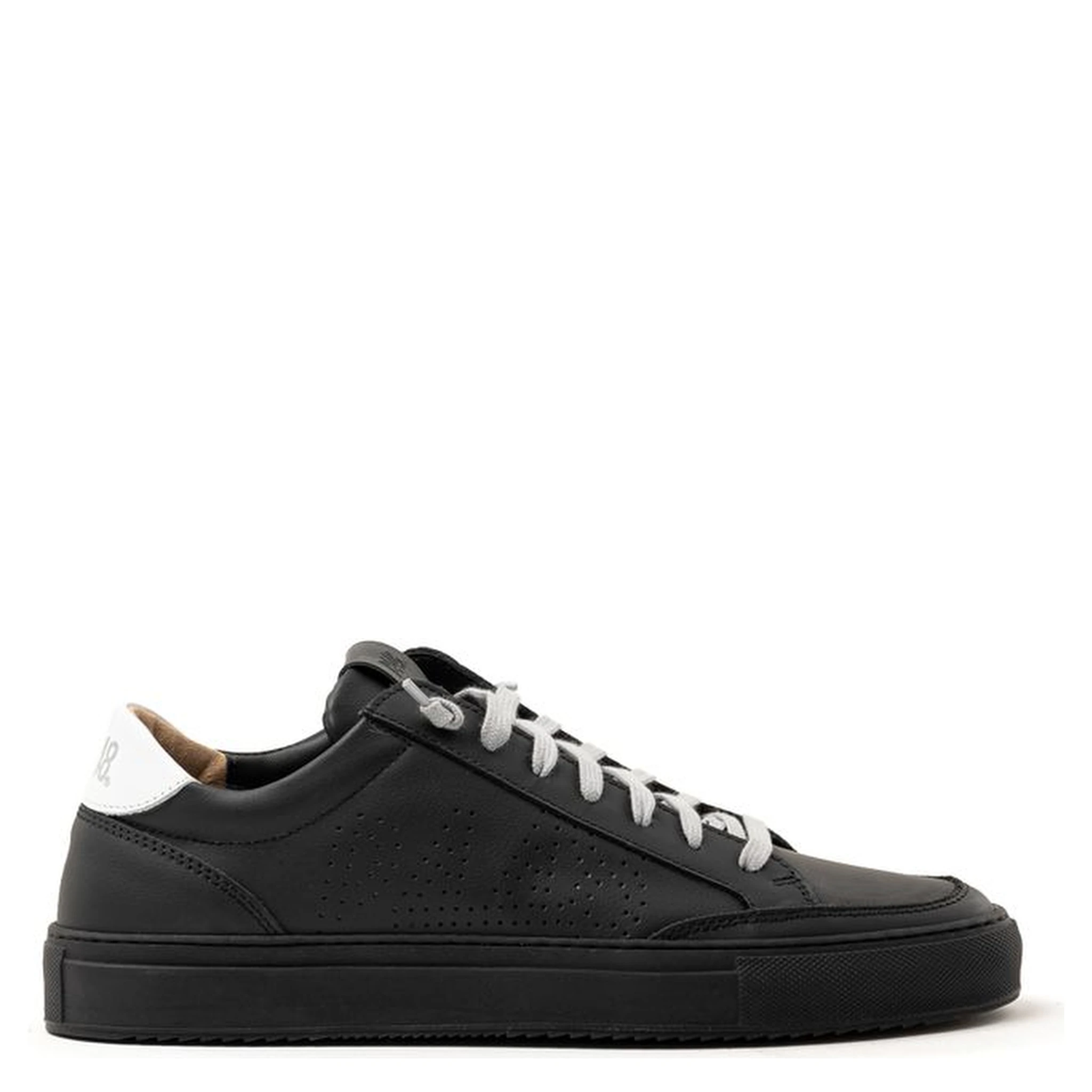 Black Leather Athletic Sneakers