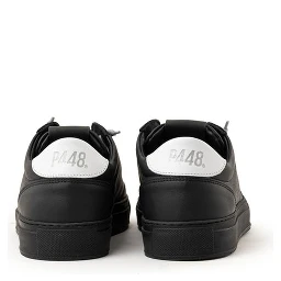 Black Leather Athletic Sneakers