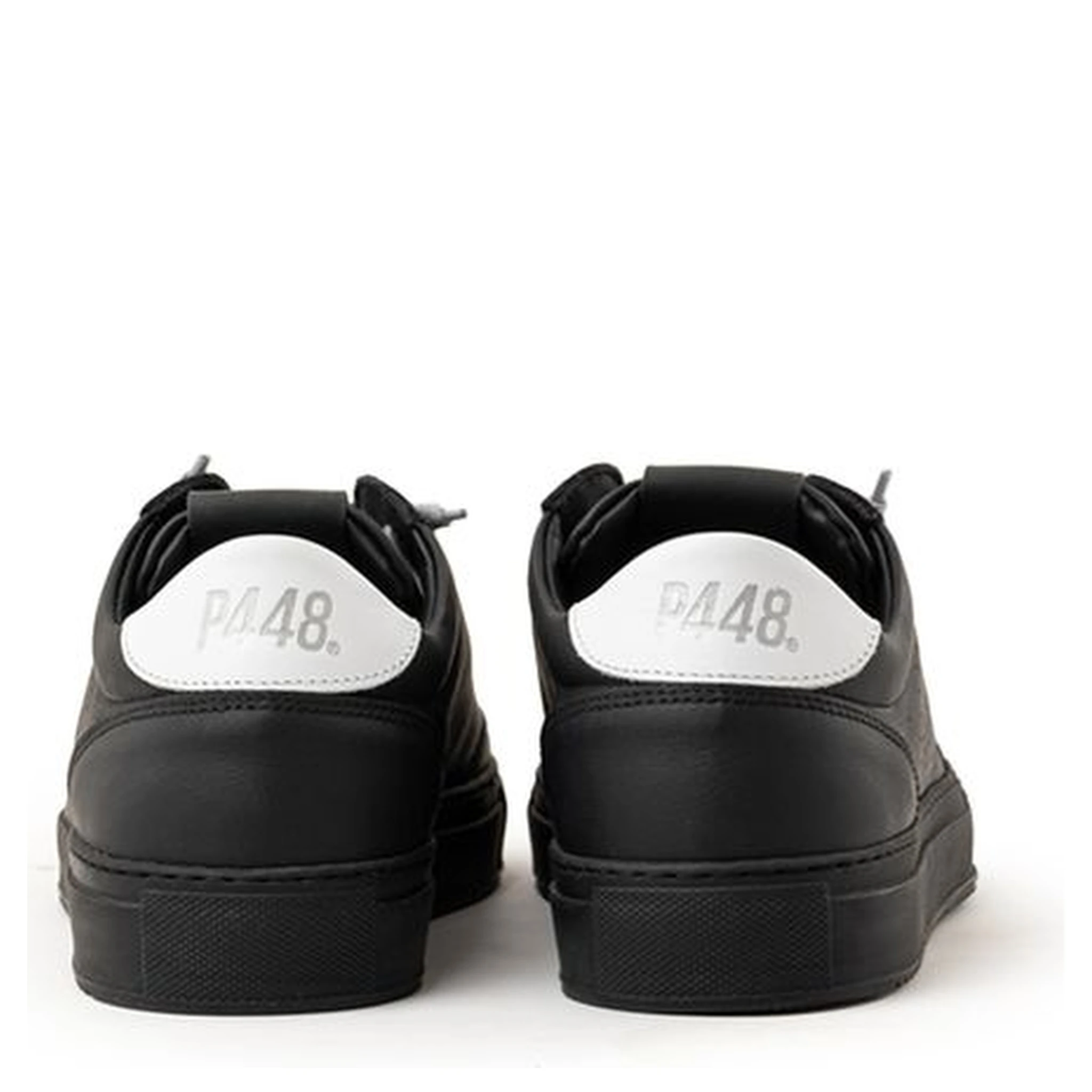 Black Leather Athletic Sneakers