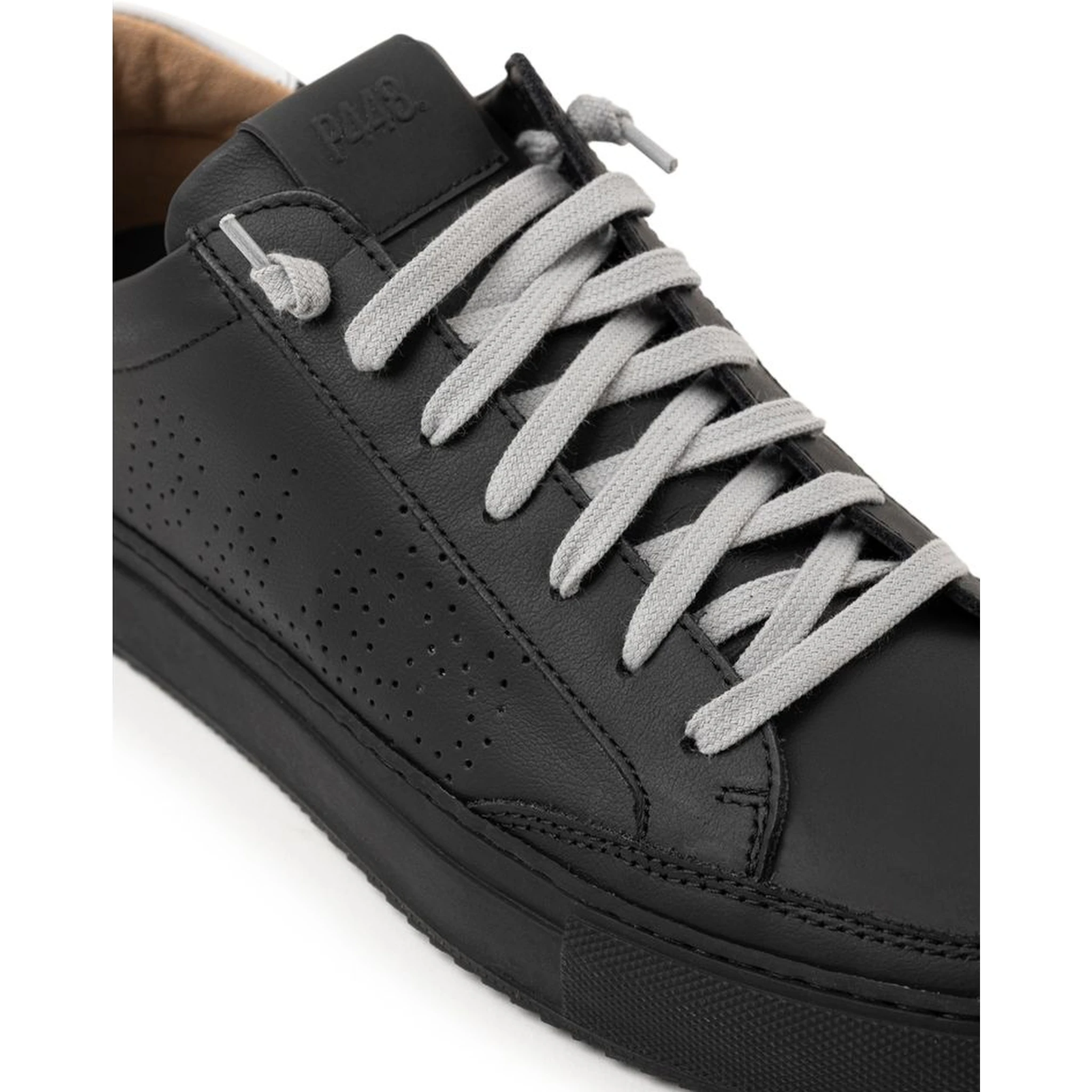 Black Leather Athletic Sneakers