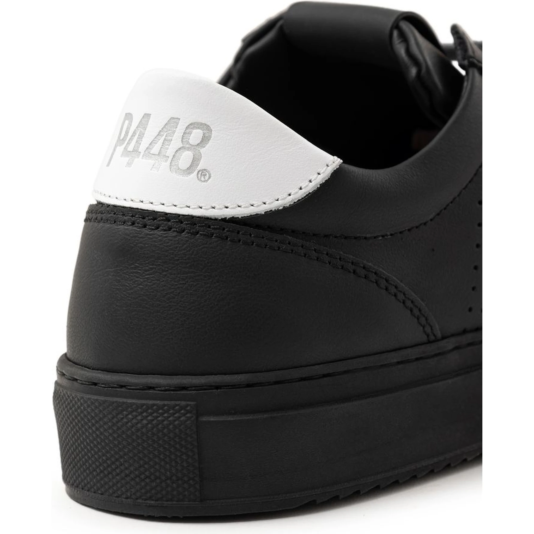 Black Leather Athletic Sneakers