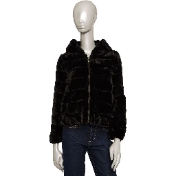 Black Polyester Jackets & Coat