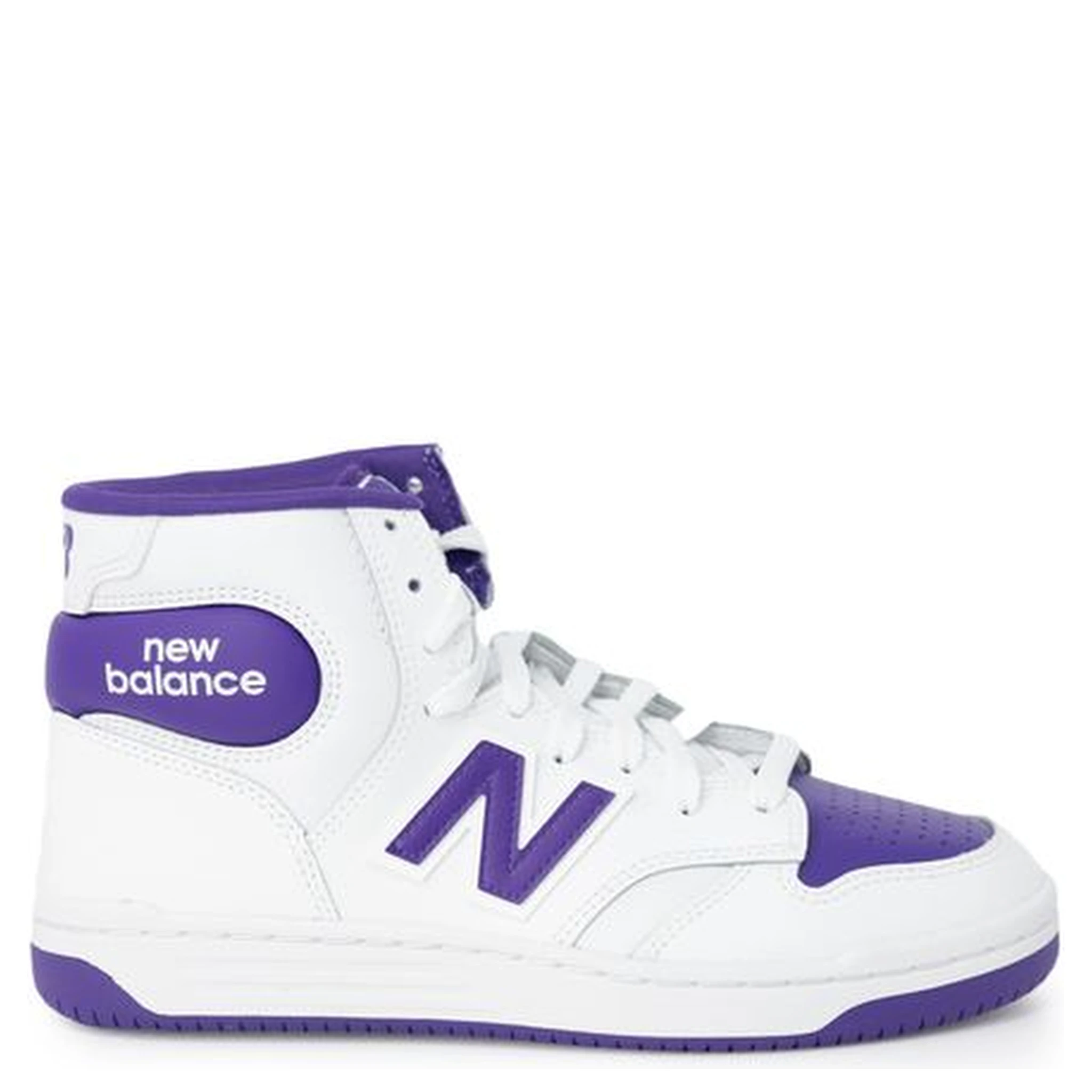 Purple Leather Athletic Sneakers