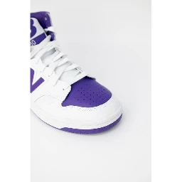 Purple Leather Athletic Sneakers