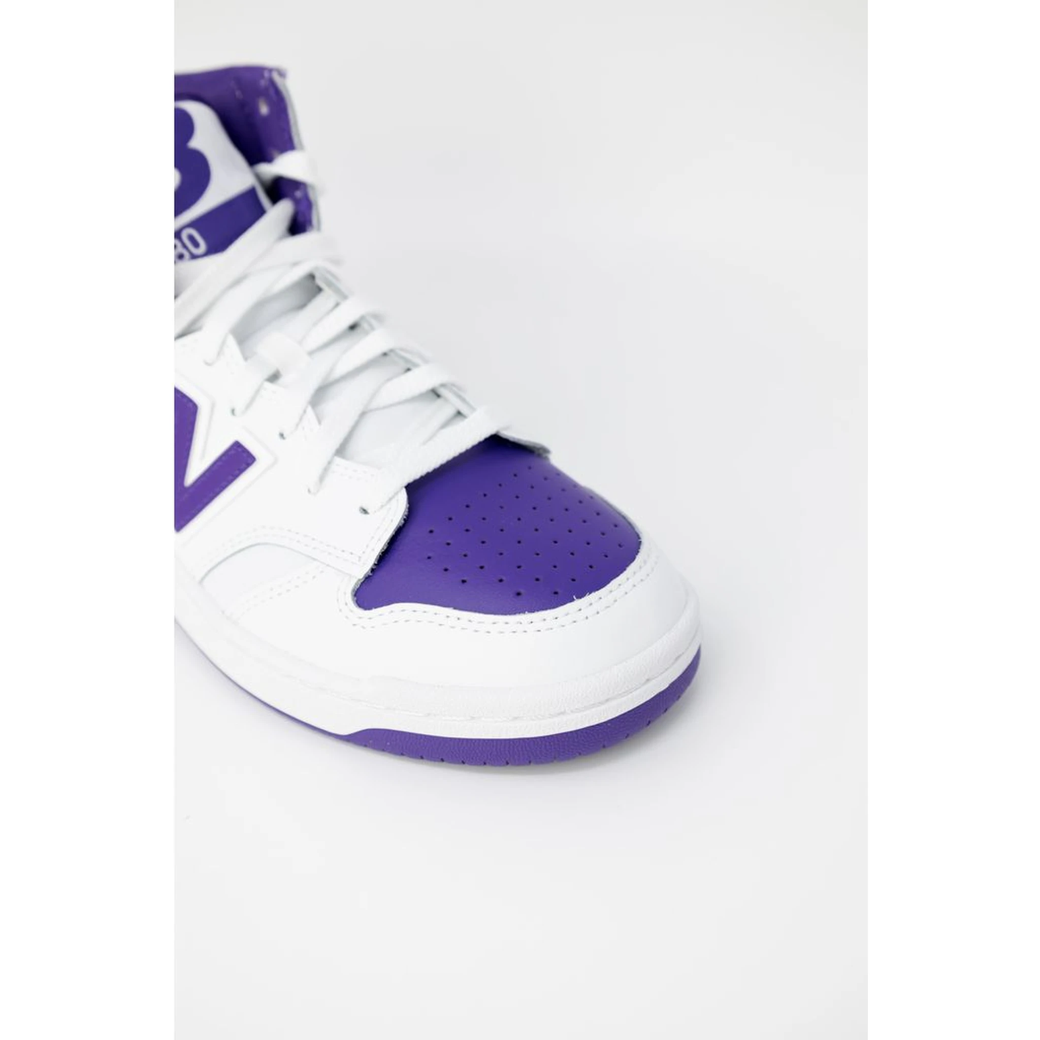 Purple Leather Athletic Sneakers