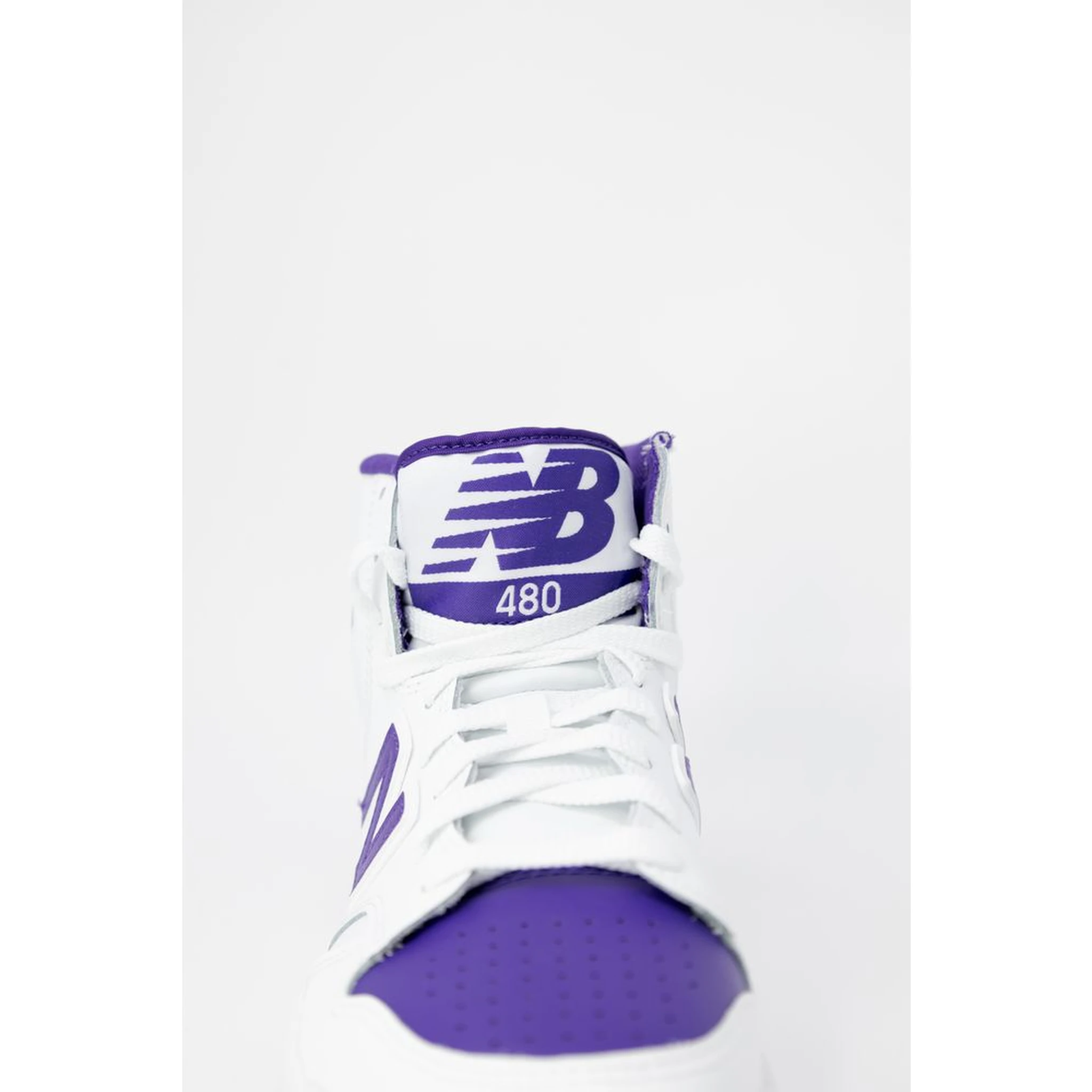 Purple Leather Athletic Sneakers