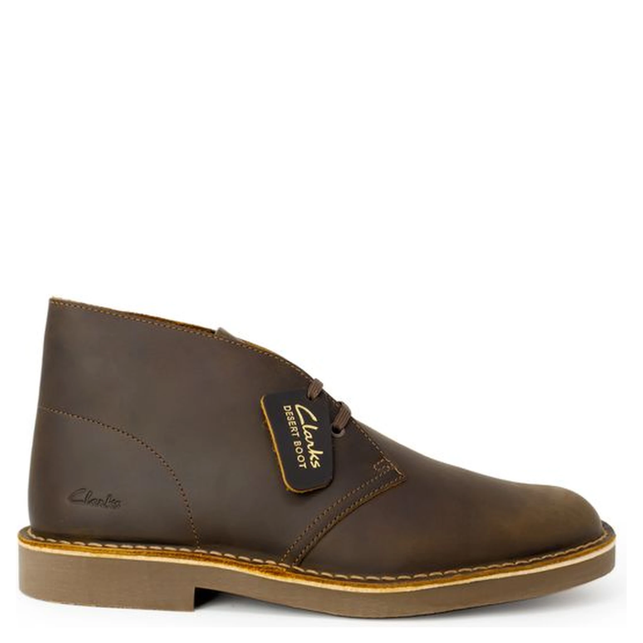 Brown Leather Lace-Up Boots