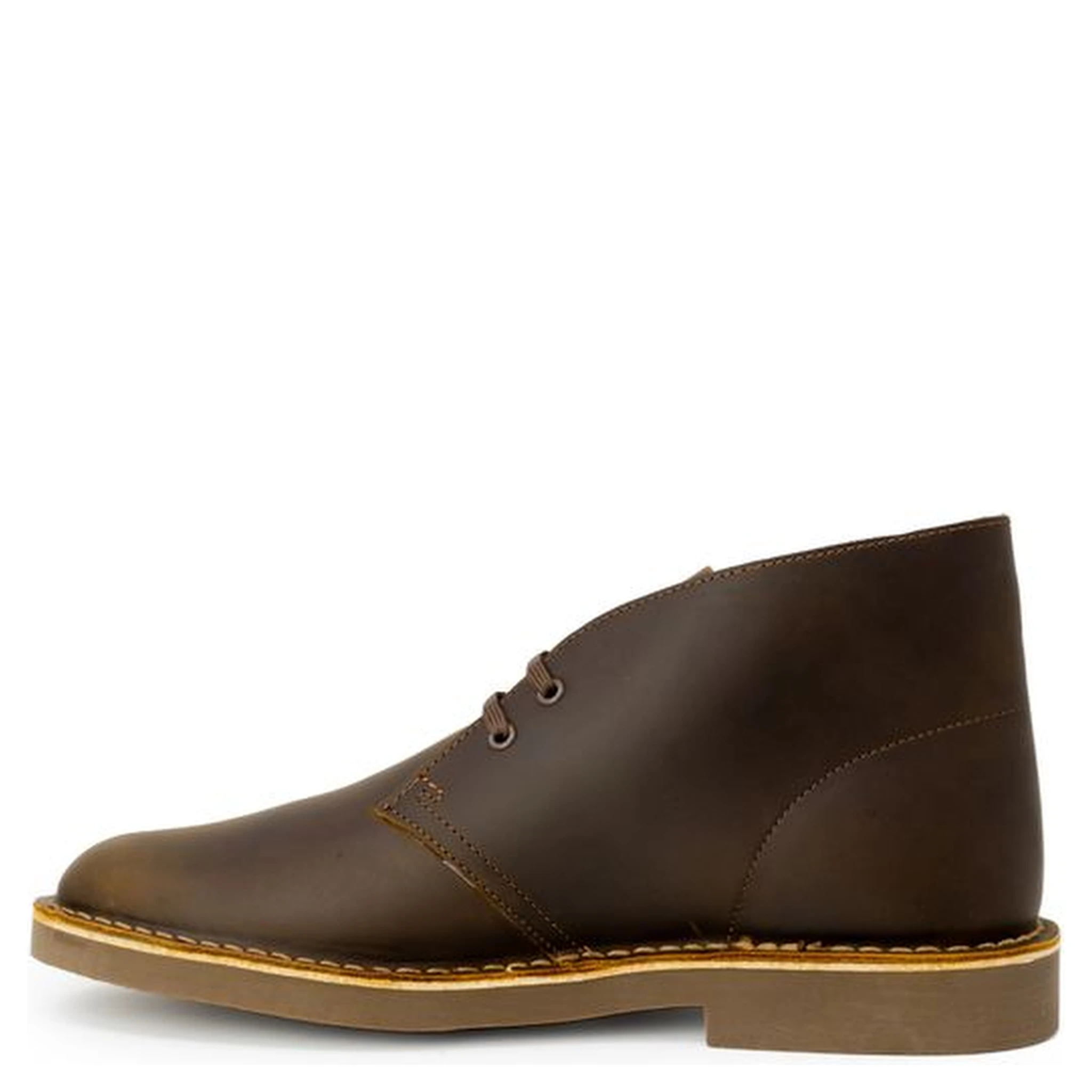 Brown Leather Lace-Up Boots