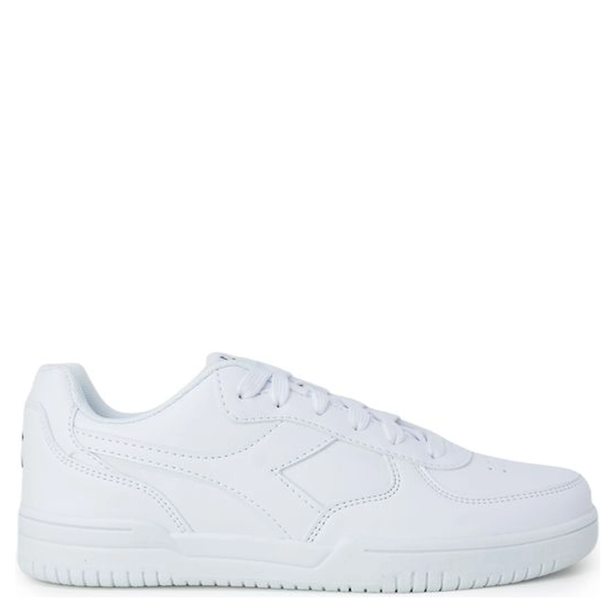 White Artificial Leather Low Top Sneakers