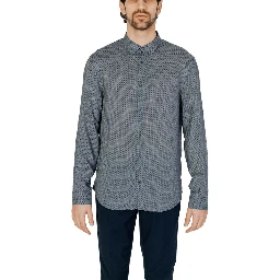 Gray Viscose Pattern Shirt