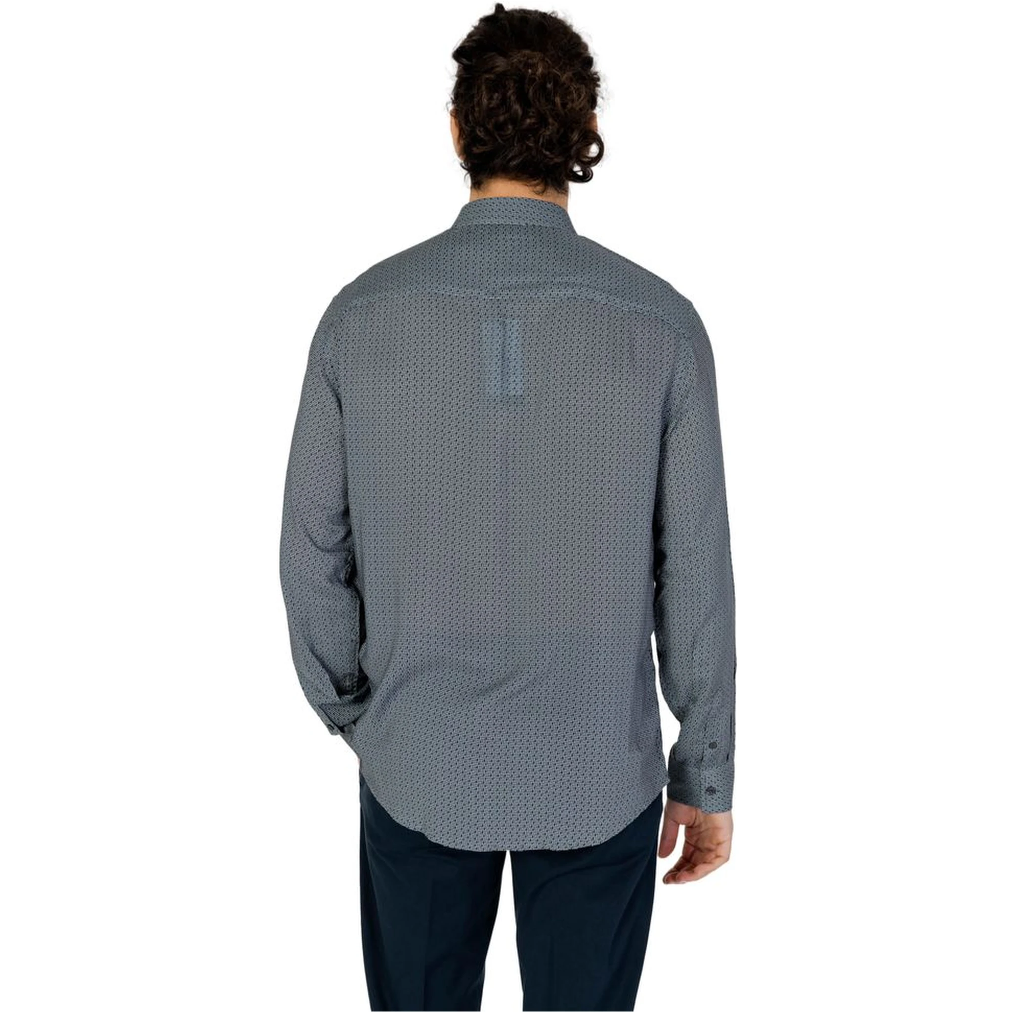 Gray Viscose Pattern Shirt
