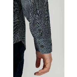 Gray Viscose Pattern Shirt