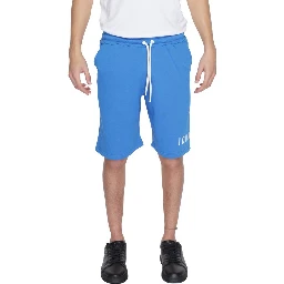 Blue Cotton Bermuda Shorts