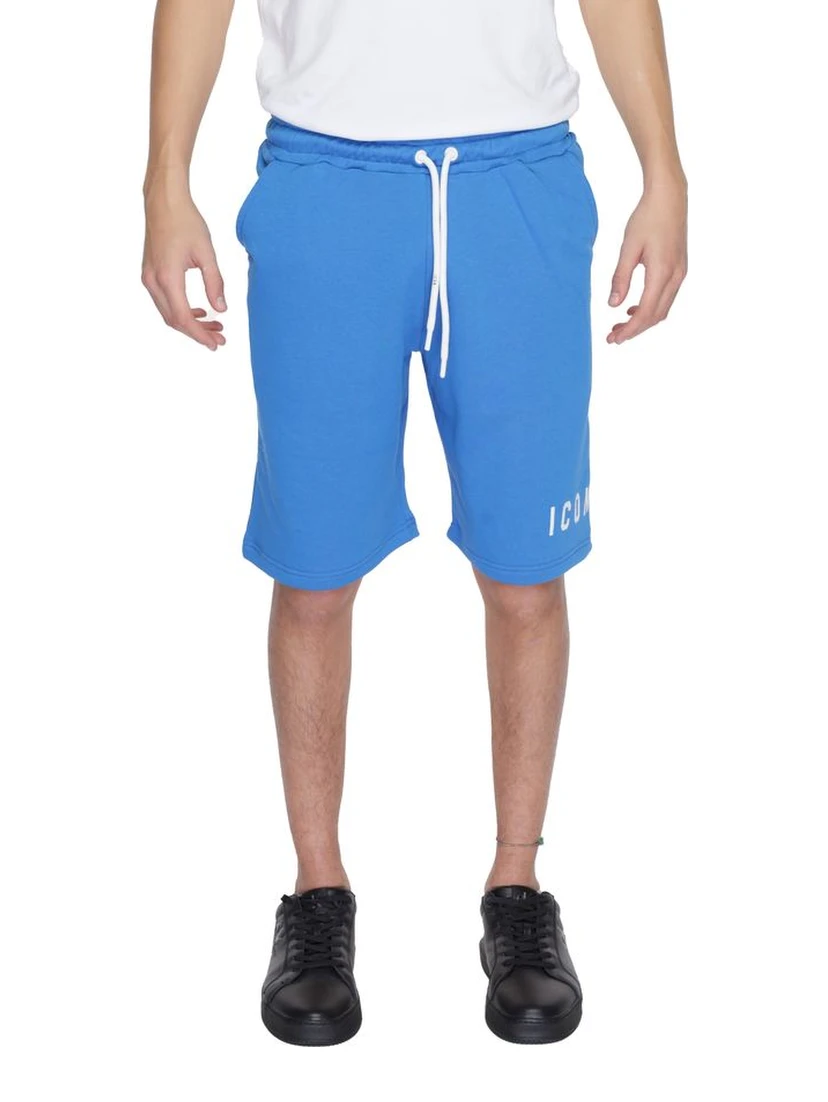 Blue Cotton Bermuda Shorts