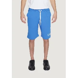 Blue Cotton Bermuda Shorts