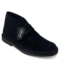 Blue Leather Ankle Boots