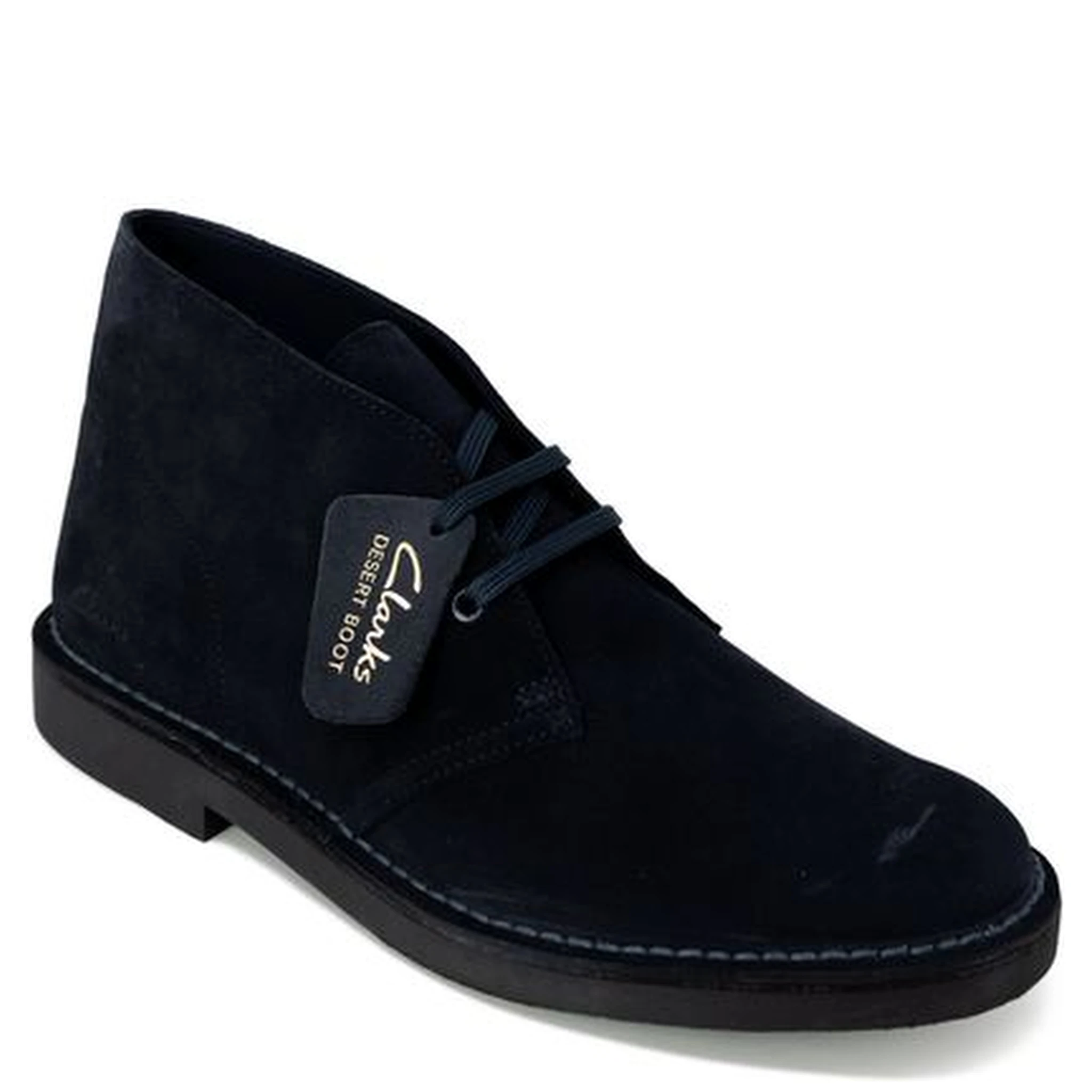 Blue Leather Ankle Boots