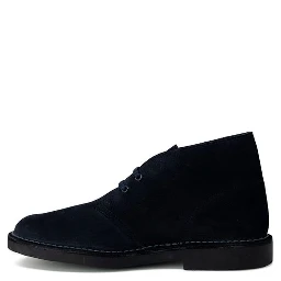 Blue Leather Ankle Boots