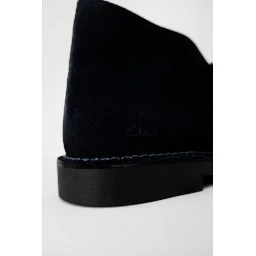 Blue Leather Ankle Boots