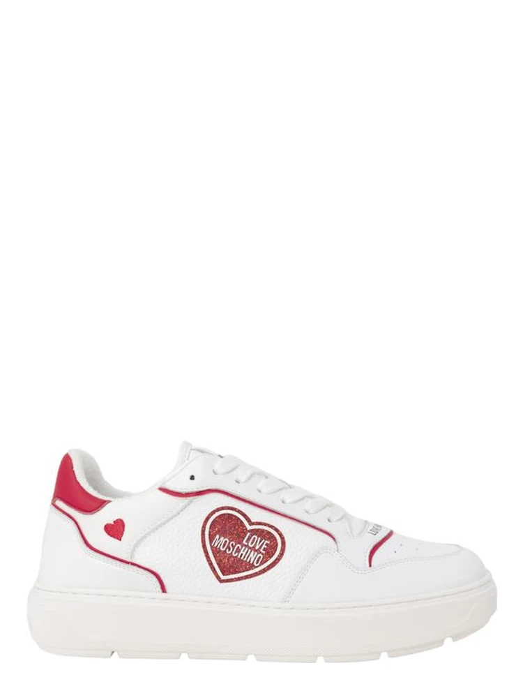 Red Polyethylene Low Top Sneakers
