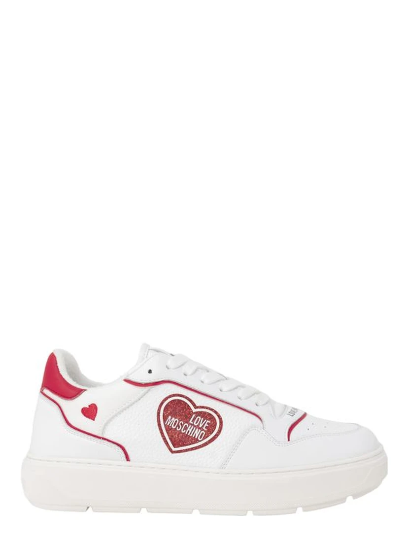 Red Polyethylene Low Top Sneakers
