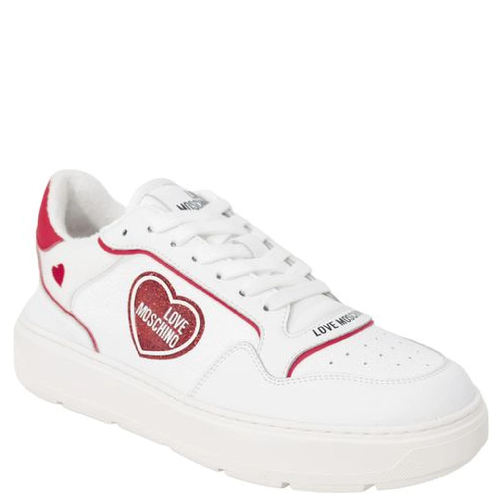 Red Polyethylene Low Top Sneakers