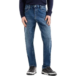 Blue Cotton Skinny Jeans