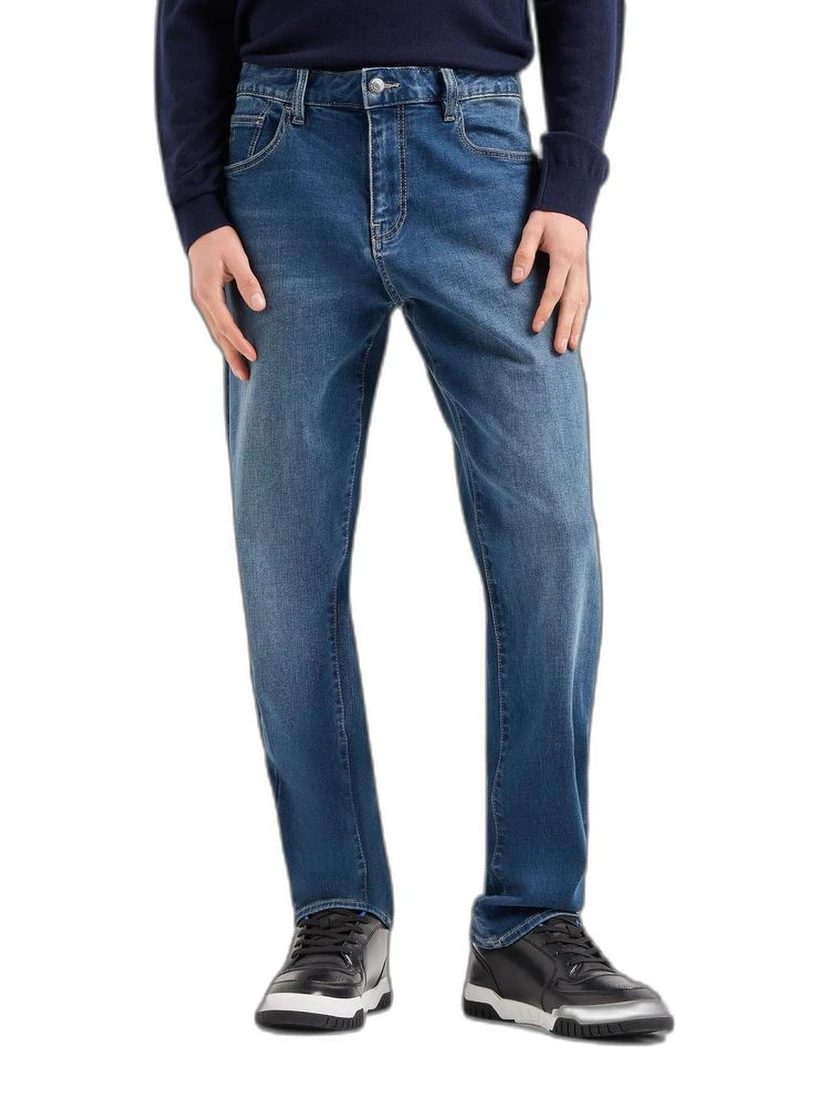 Blue Cotton Skinny Jeans