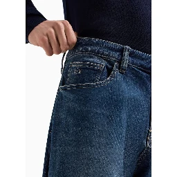 Blue Cotton Skinny Jeans