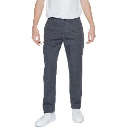 Black Cotton Casual Pants