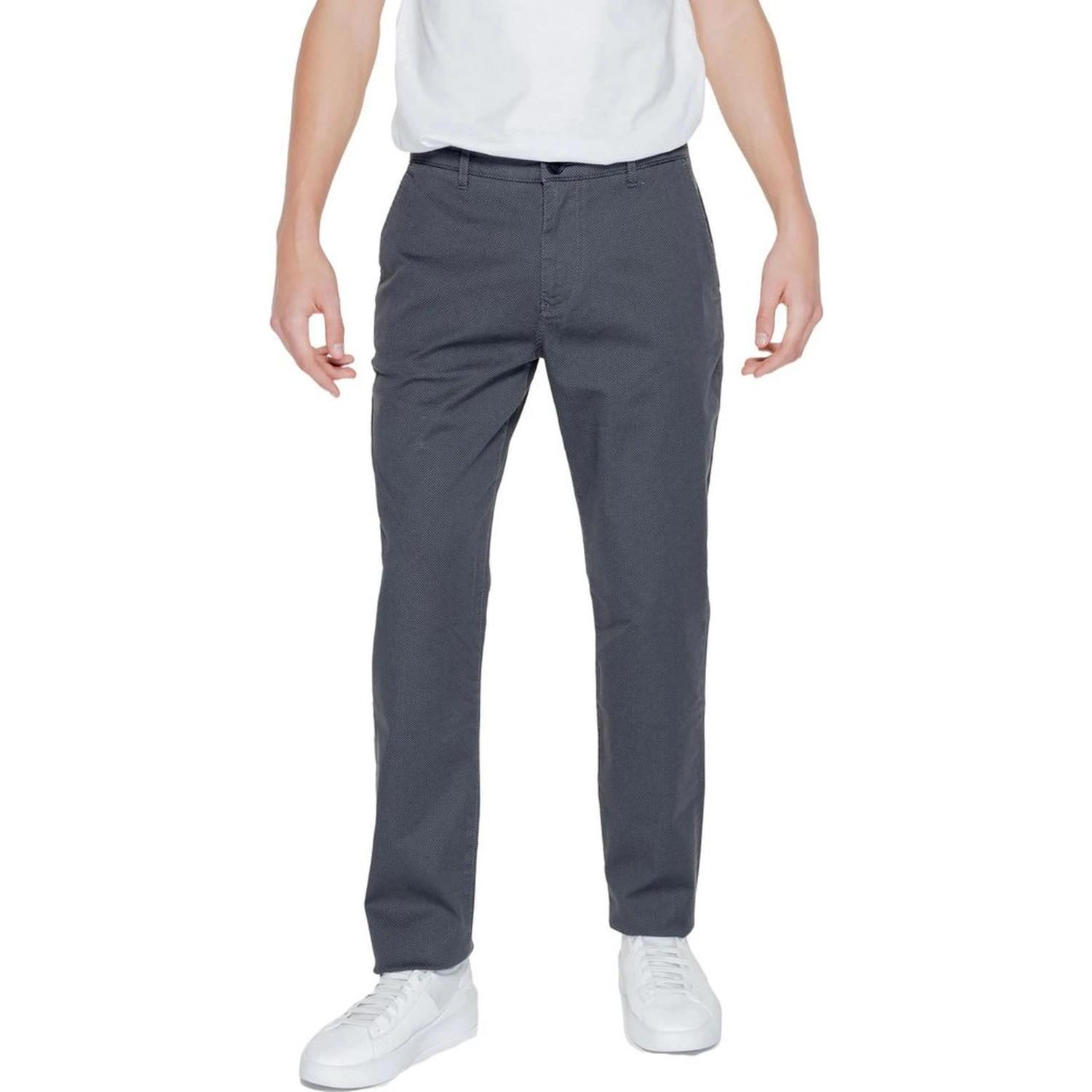 Black Cotton Casual Pants