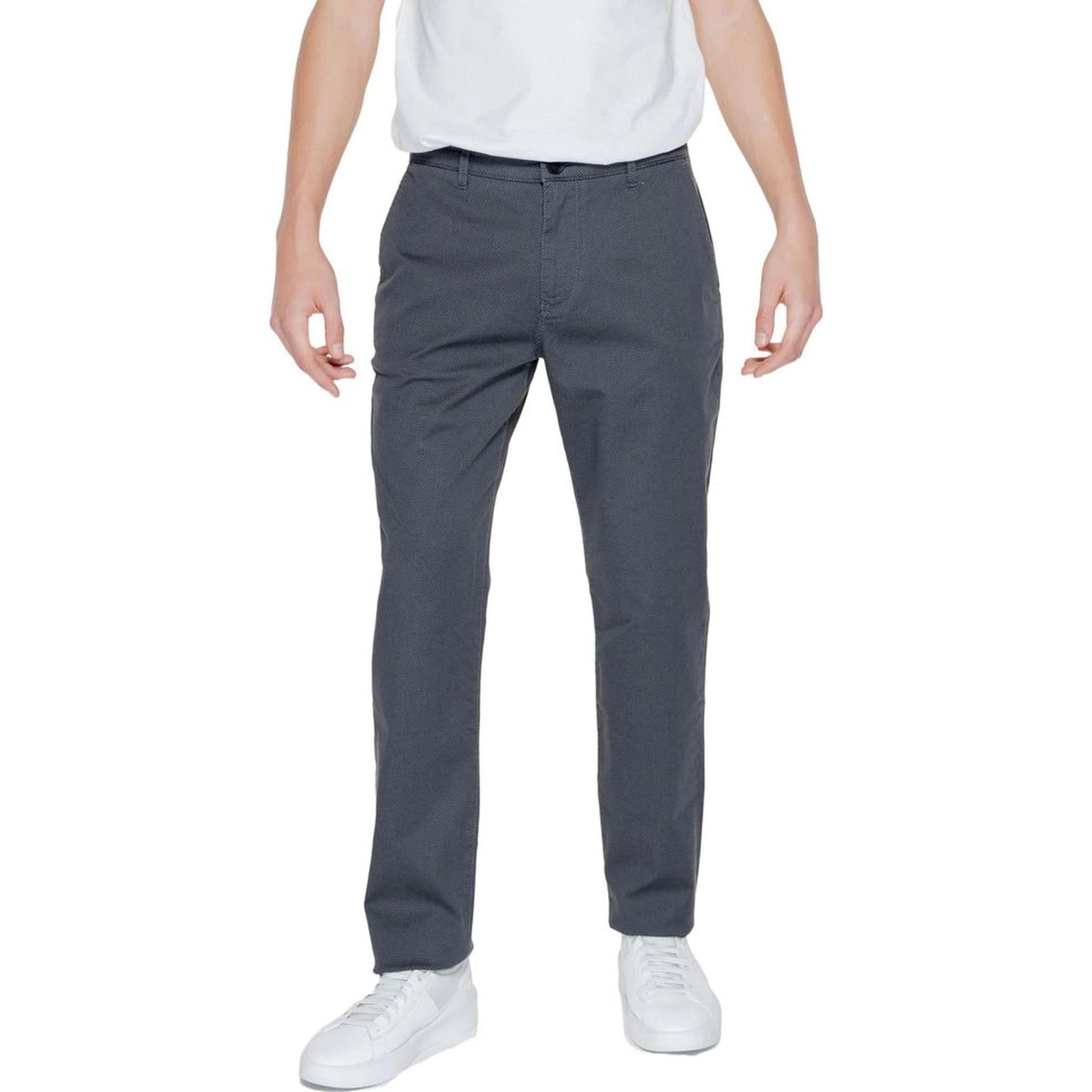 Black Cotton Casual Pants