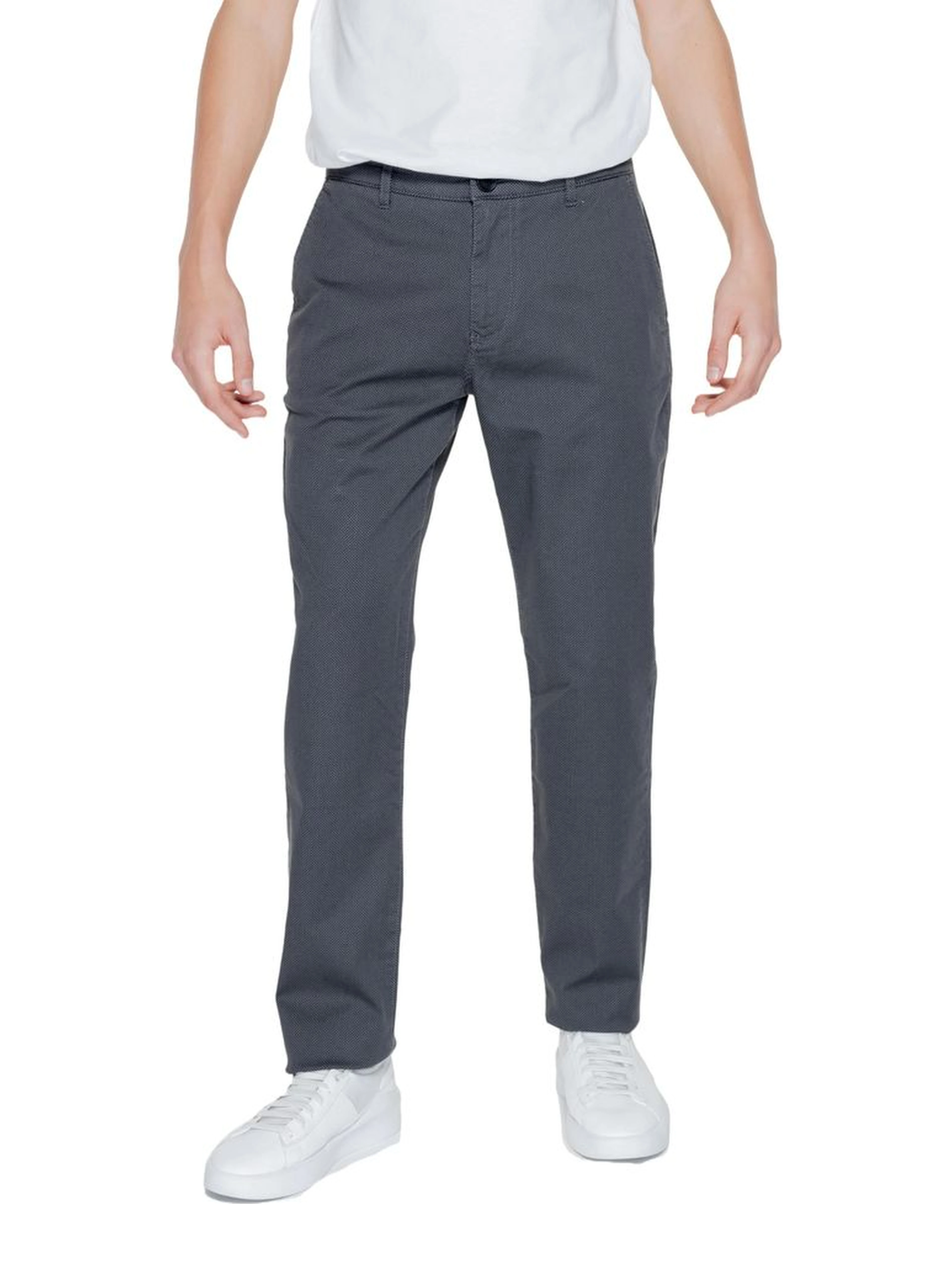 Black Cotton Casual Pants
