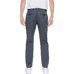 Black Cotton Casual Pants
