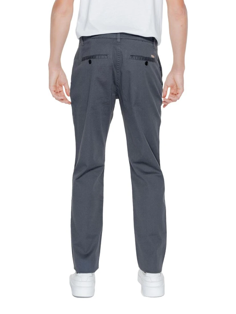 Black Cotton Casual Pants