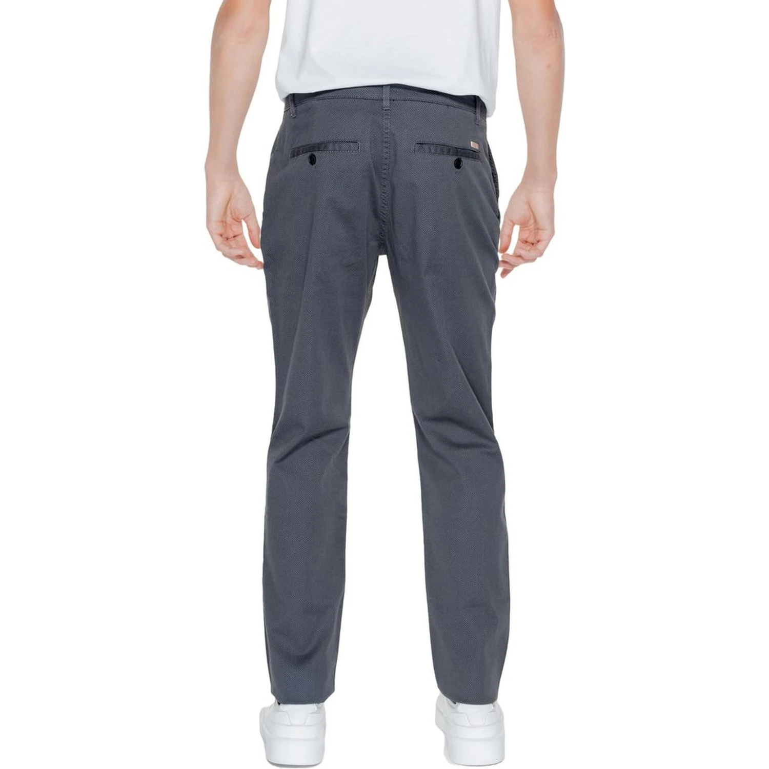 Black Cotton Casual Pants