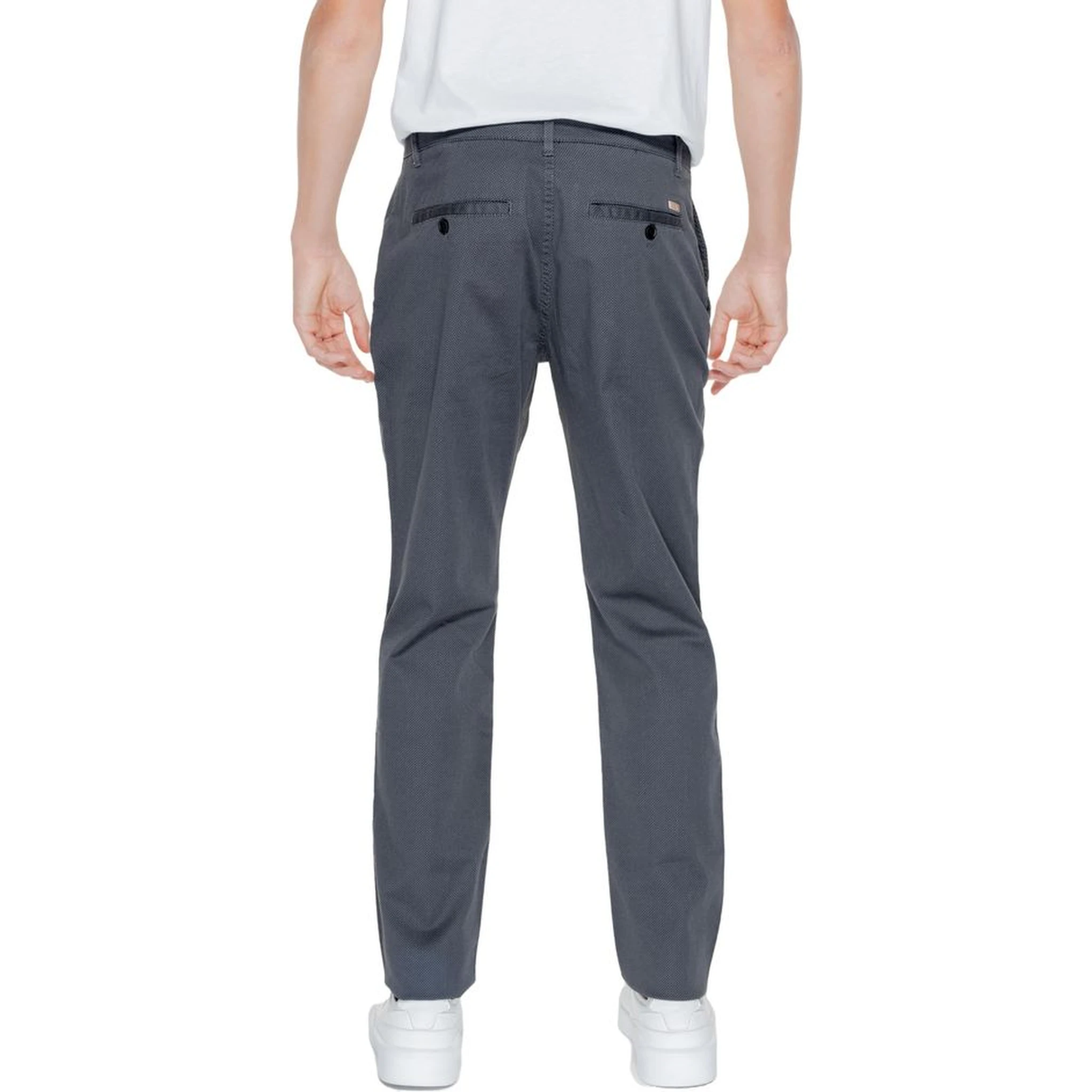 Black Cotton Casual Pants